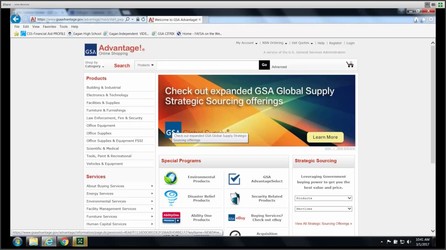 GSA Commerce Web Page